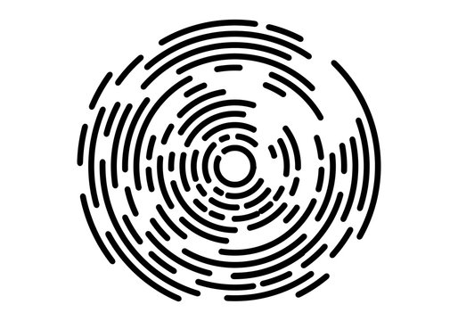 recommend clip art: Abstract geometric vortex, Circular swirl lines, fingerprint. Vector illustration