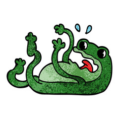 cartoon doodle frog