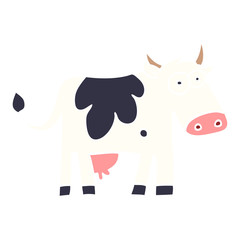 cartoon doodle farm cow