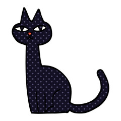 cartoon doodle cat