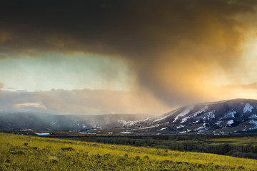 Centennial, Wyoming Winter Sunset
