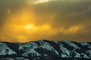 Centennial, Wyoming Winter Sunset