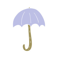 flat color illustration of a cartoon umbrella