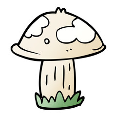 cartoon doodle wild mushroom