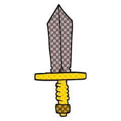 cartoon doodle dagger