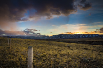Centennial, Wyoming Winter Sunset