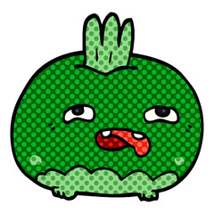 cartoon doodle happy root vegetable