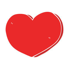 flat color style cartoon heart