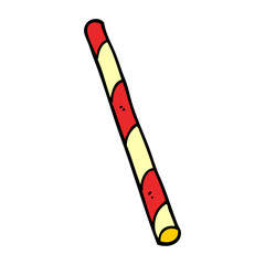 cartoon doodle striped straw