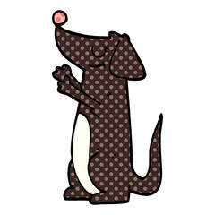 cartoon doodle well behaved dog