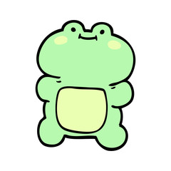 cartoon doodle frog