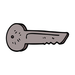 cartoon doodle metal key