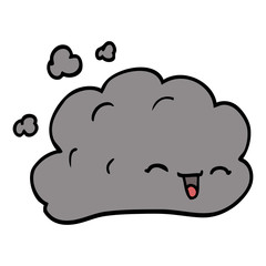 cartoon doodle grey smoke