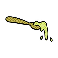 cartoon doodle ladle of food