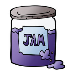cartoon doodle jam pot