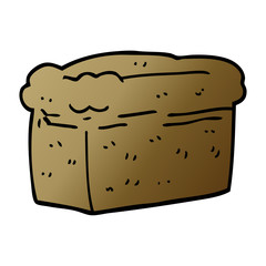 cartoon doodle loaf of bread
