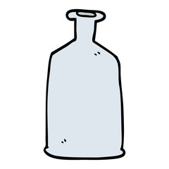 cartoon doodle clear glass bottle