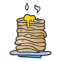 cartoon doodle stack of pancakes
