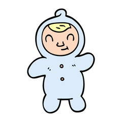 cartoon doodle human baby