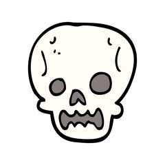 cartoon doodle halloween skull