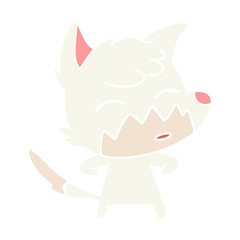 flat color style cartoon fox