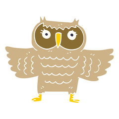 cartoon doodle wise old owl