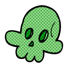 cartoon doodle halloween skull