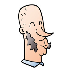 cartoon doodle man with side burns