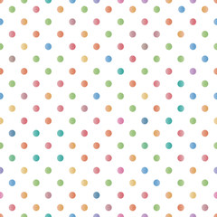 seamless dot pattern made of small colored circles