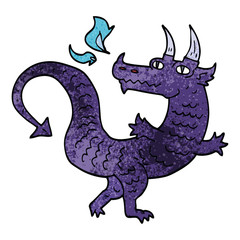 cartoon doodle magical dragon