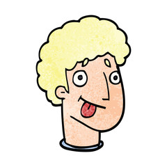 cartoon doodle male face