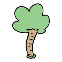 cartoon doodle tree