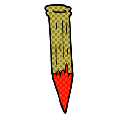 cartoon doodle bloody vampire stake