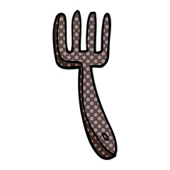 cartoon doodle fork