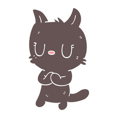 cute cartoon doodle cat