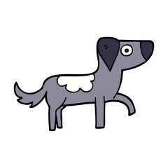 cartoon doodle happy dog