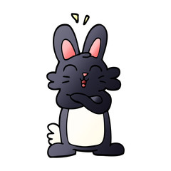 cartoon doodle jolly bunny