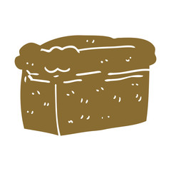 cartoon doodle loaf of bread