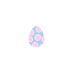 flat color style cartoon painted easter egg