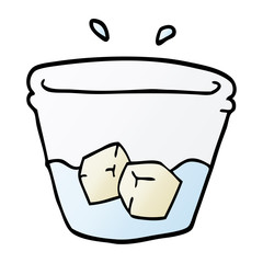 cartoon doodle water and ice