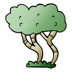 cartoon doodle tree