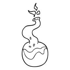 line drawing cartoon experiment potions