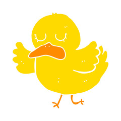 flat color style cartoon duck
