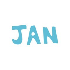 cartoon doodle month of january