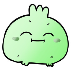 cartoon doodle happy root vegetable