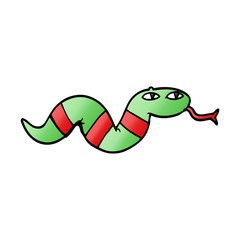 cartoon doodle snake
