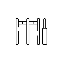 Indian cricket icon. Element of India for mobile concept and web apps illustration. Thin line icon for website design and development, app development. Premium icon