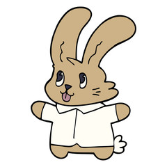 cartoon doodle jolly rabbit