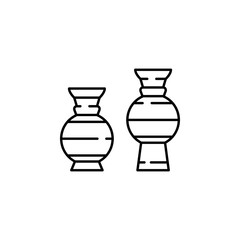Indian pottery icon. Element of India for mobile concept and web apps illustration. Thin line icon for website design and development, app development. Premium icon
