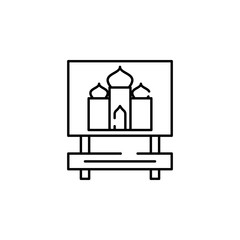 Indian taj mahal icon. Element of India for mobile concept and web apps illustration. Thin line icon for website design and development, app development. Premium icon